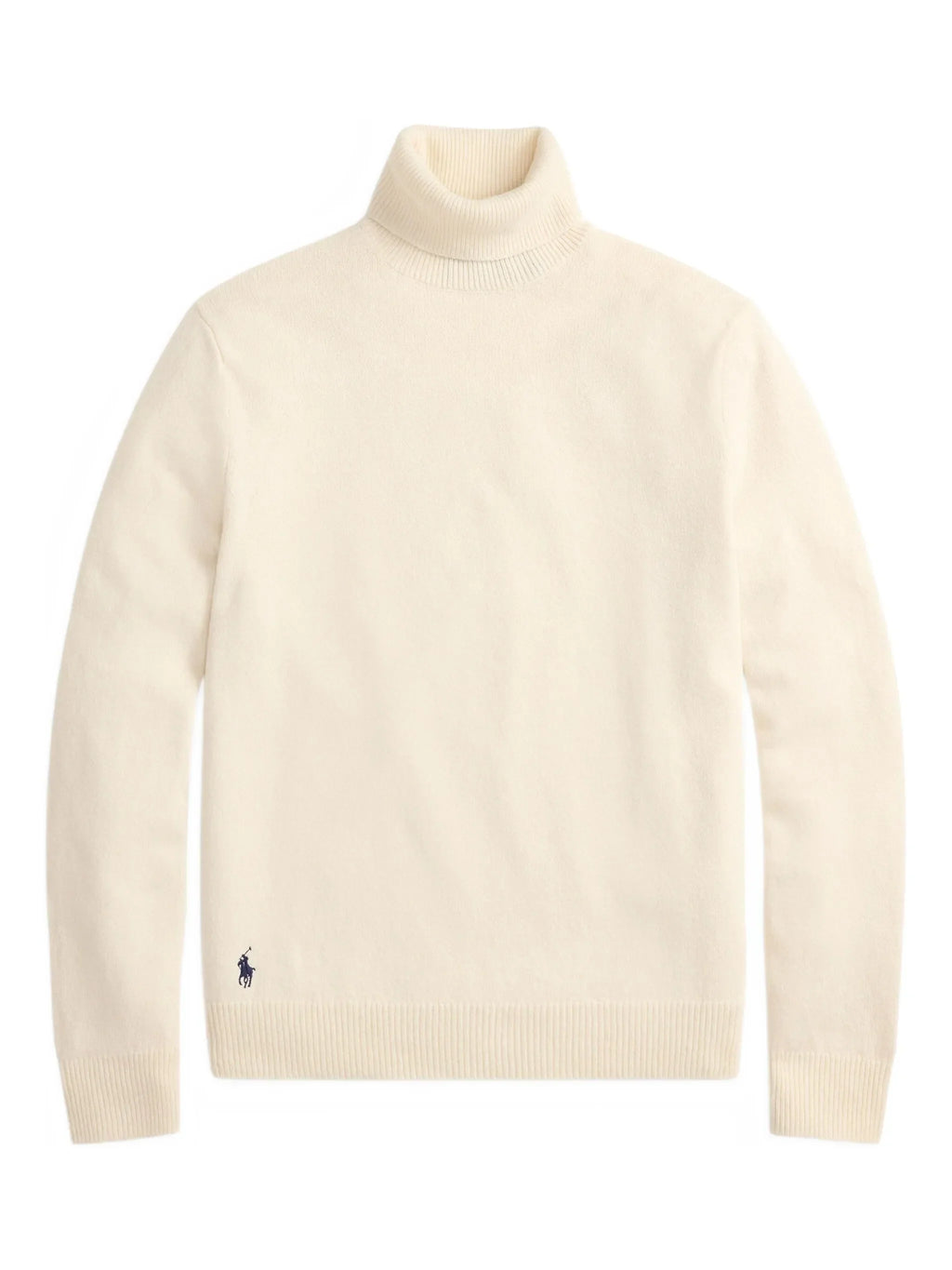 RALPH LAUREN Wool-Cotton Roll Neck Jumper Andover Cream