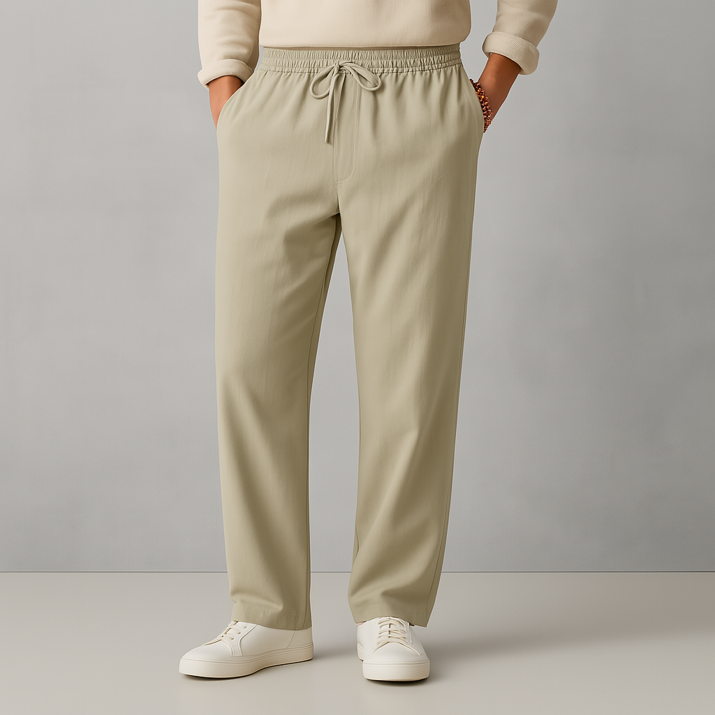 Linen Pants – Men's Drawstring Casual Trousers | Savoni