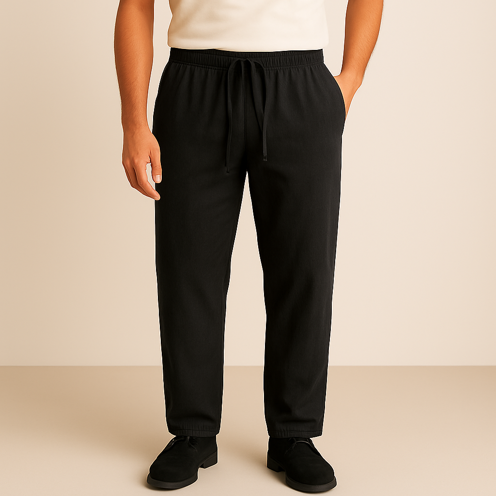 Linen Pants – Men's Casual Drawstring Trousers | Savoni