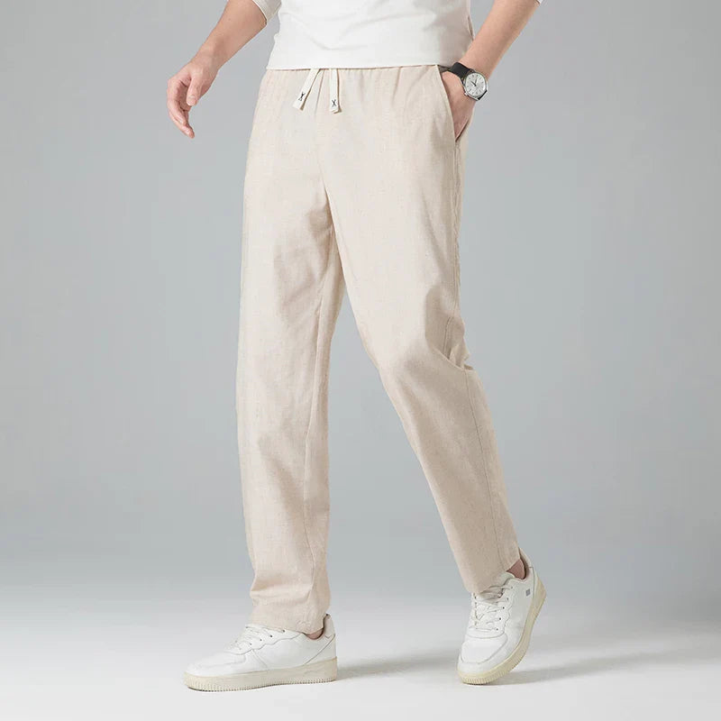 Men's Linen Trousers with Drawstring | Arden