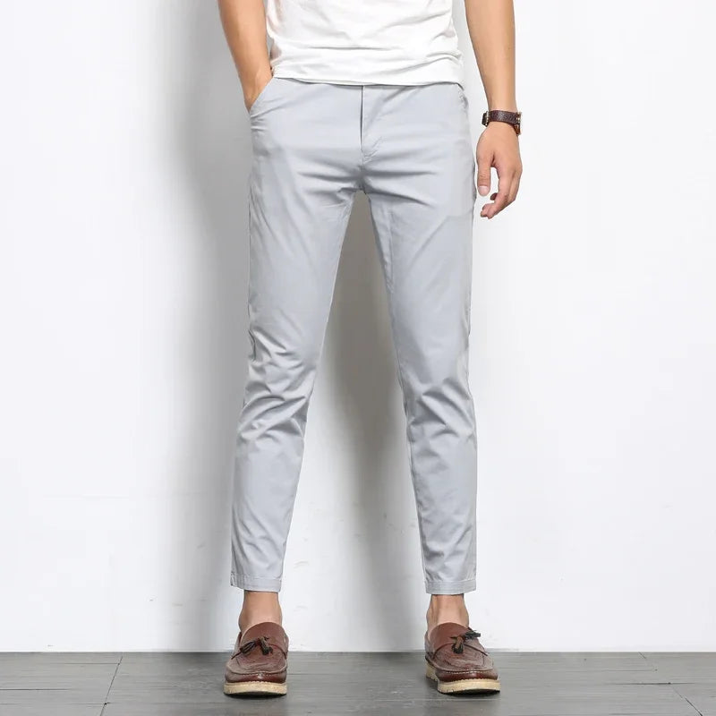Slim Fit Trousers – Men's Cotton Dress Pants | Savoni